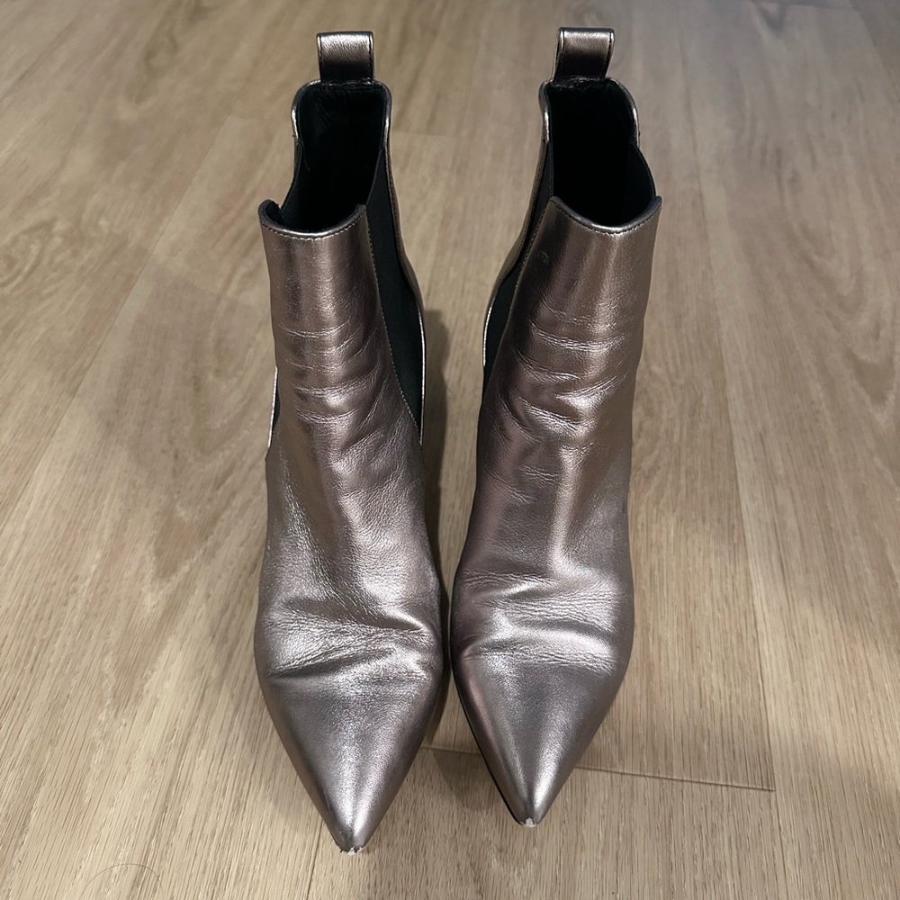 Veronica Beard metallic Lisa boot